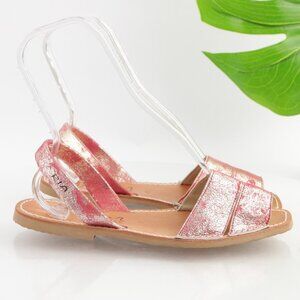 Ria Menorca Womens Abarcas Sandal Size 41 10.5 Pink Metallic Spain Handmade Shoe